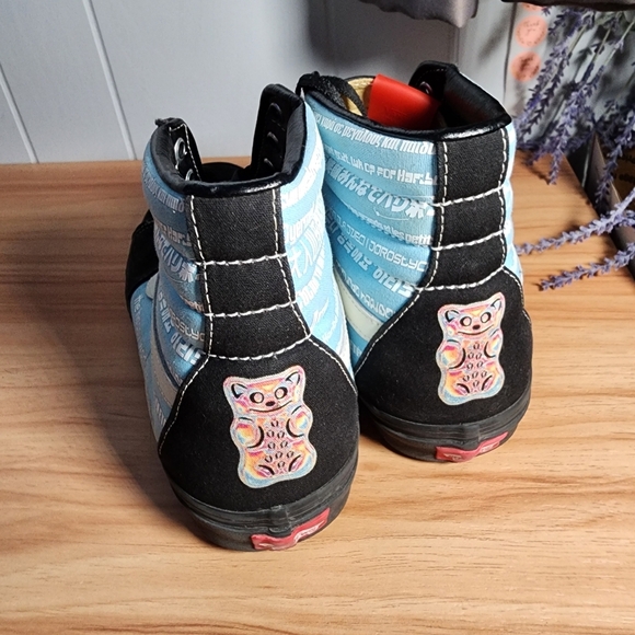 Vans Haribo Gummy Bear Limited Edition Black and Blue High-Top Sneakers - Picture 8 of 13